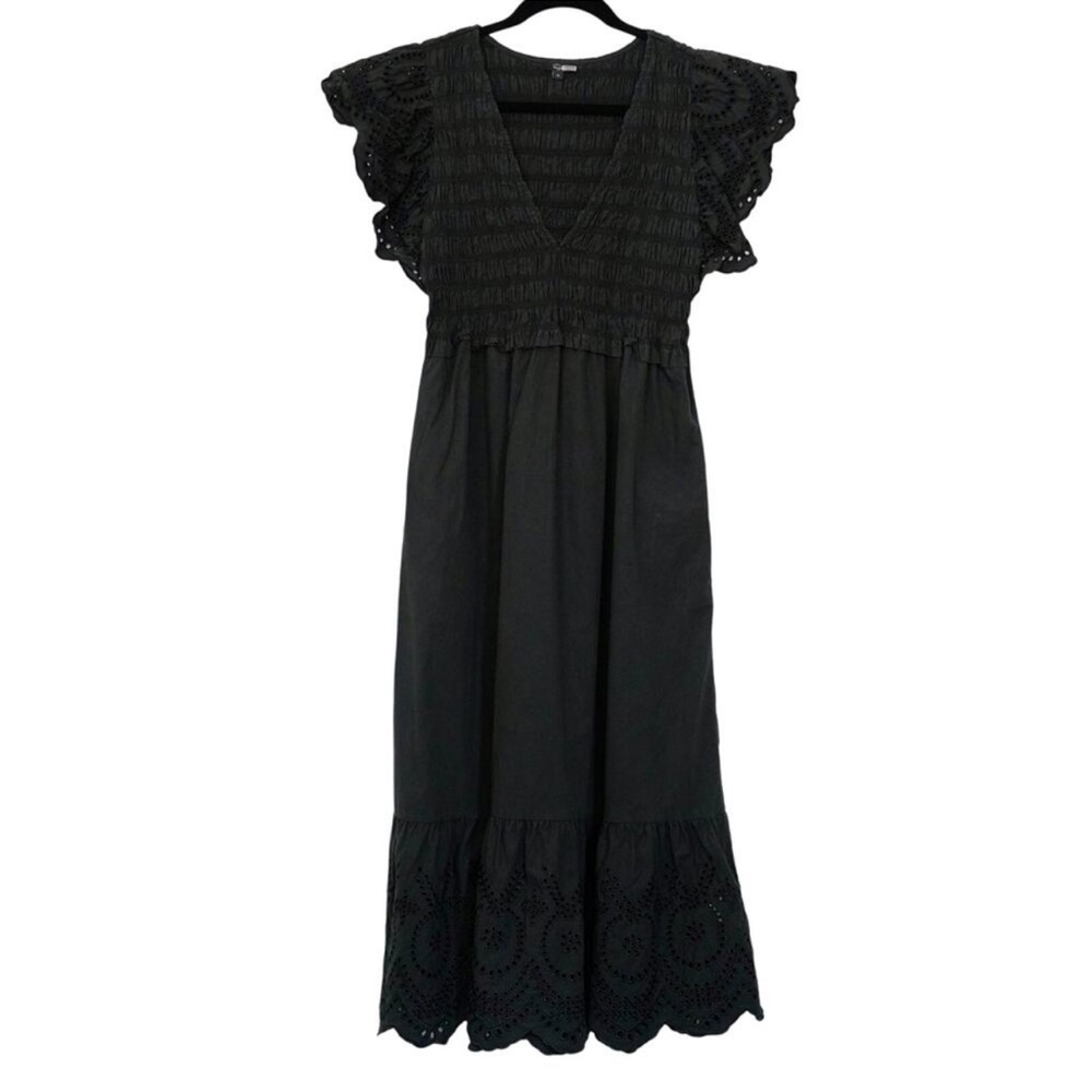 Rails Black Eyelet Midi Dress - Picture 4 of 7